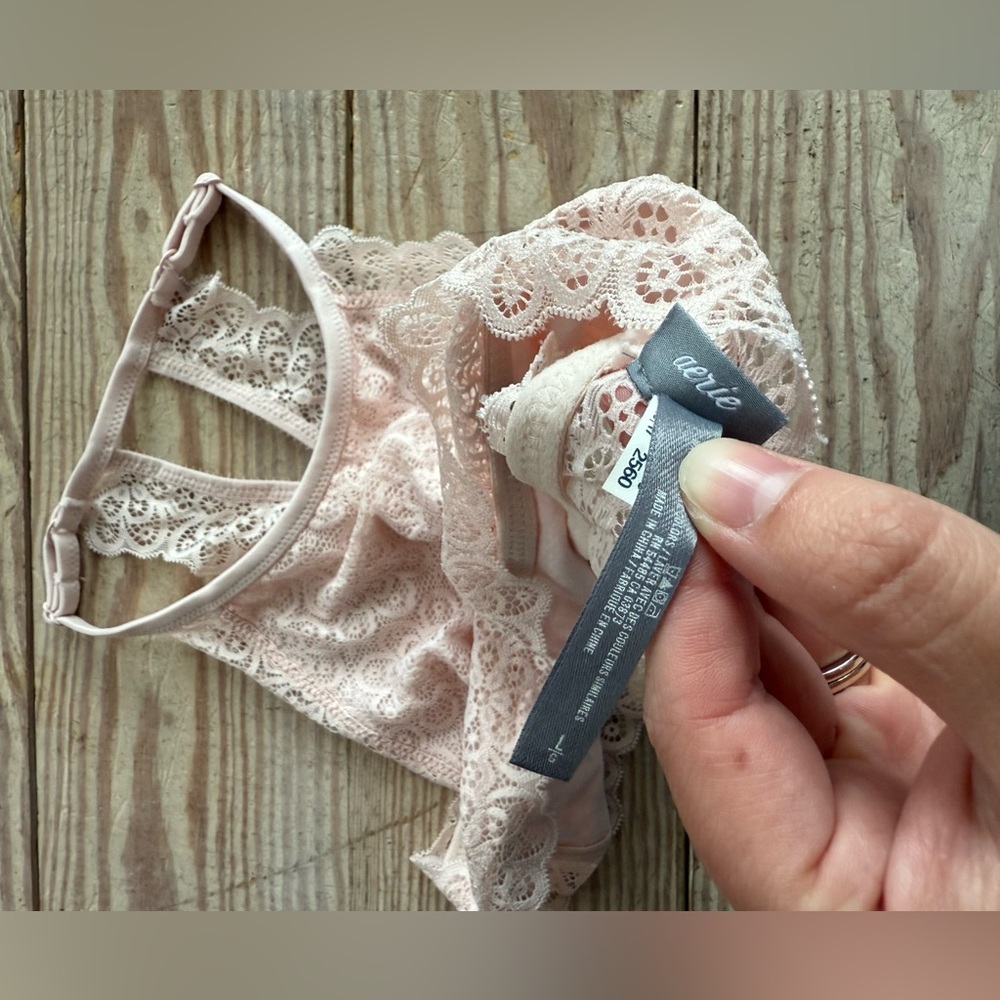 Aerie pink lace bralette size large - Picture 2 of 2